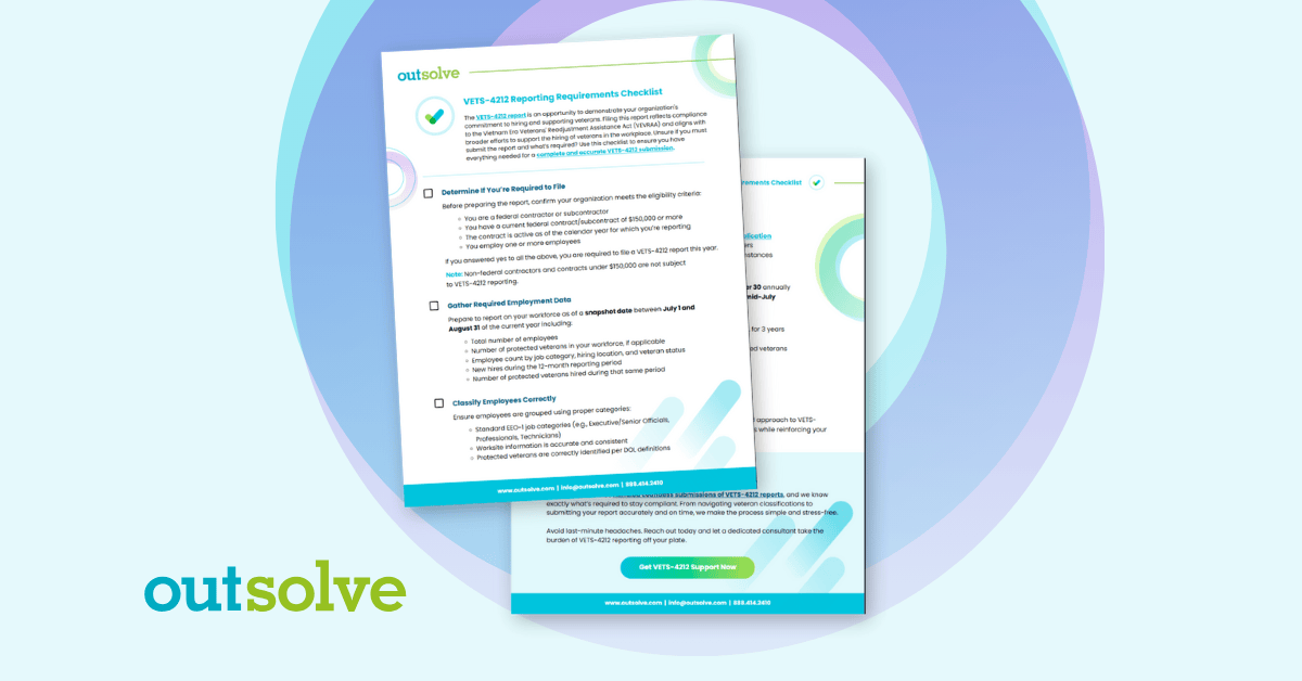 VETS-4212 Reporting Requirements Checklist
