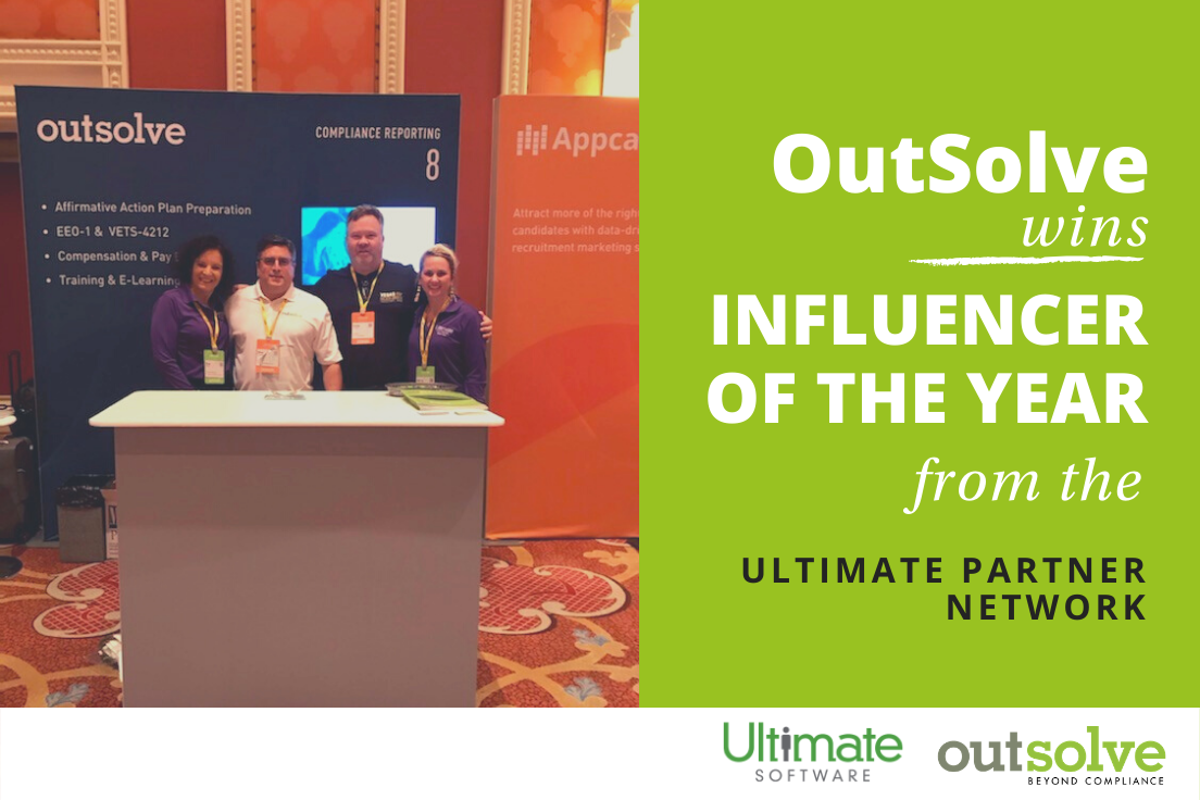 OutSolve Named Partner Network Influencer of the Year by One of the largest HR Systems providers in the World