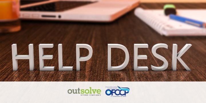 OutSolve Blog - Info on OFCCP Help Desk