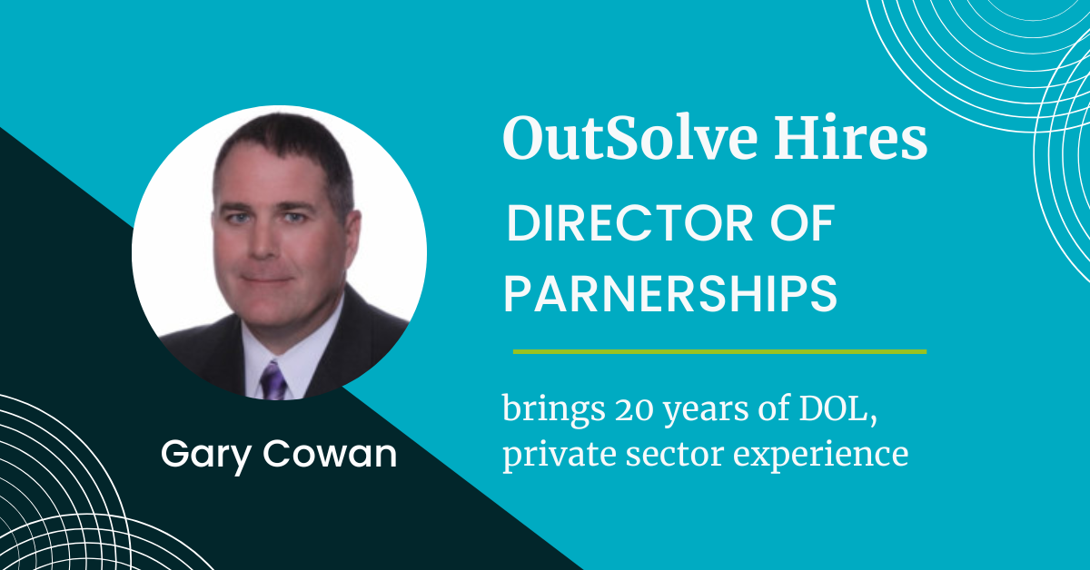OutSolve hires Gary Cowan - Director of Partnerships