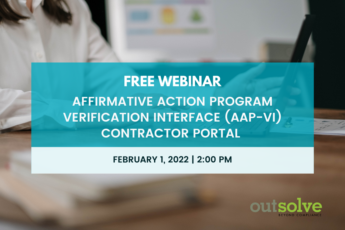 affirmative action program verification interface webinar
