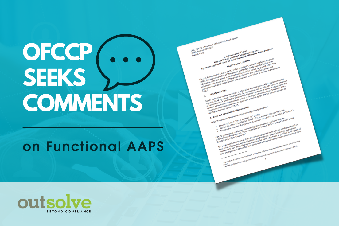 OFCCP Seeks Comments on Functional Affirmative Action Programs