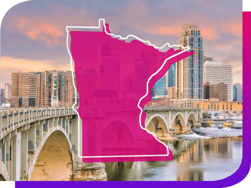 a graphic of the state of Minnesota