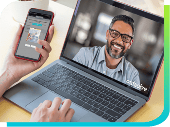 business colleagues having a video call