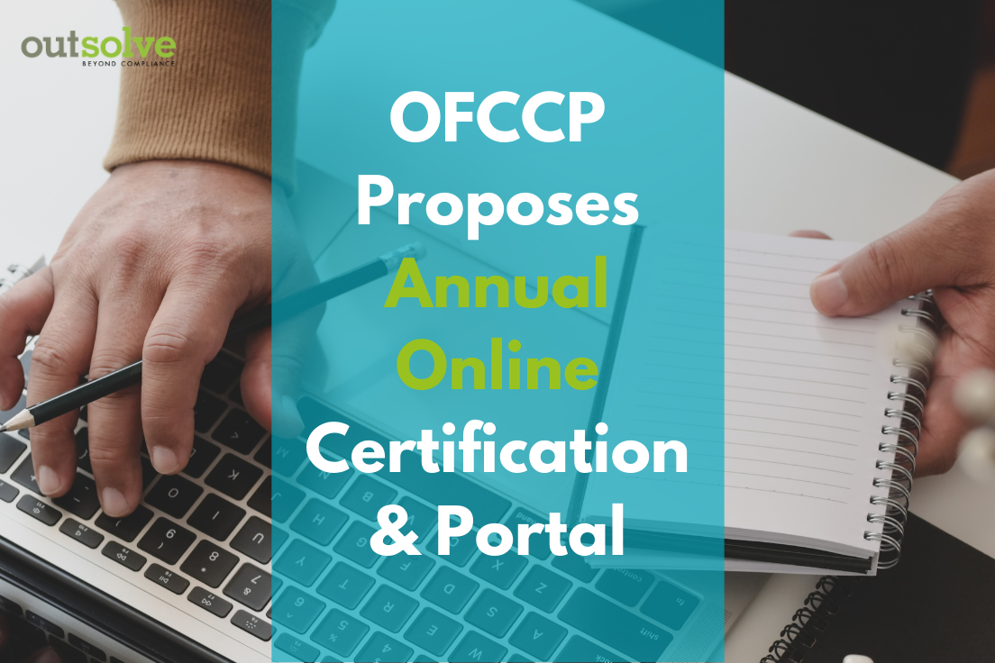 OFCCP Proposes Annual Online Certification OutSolve Blog